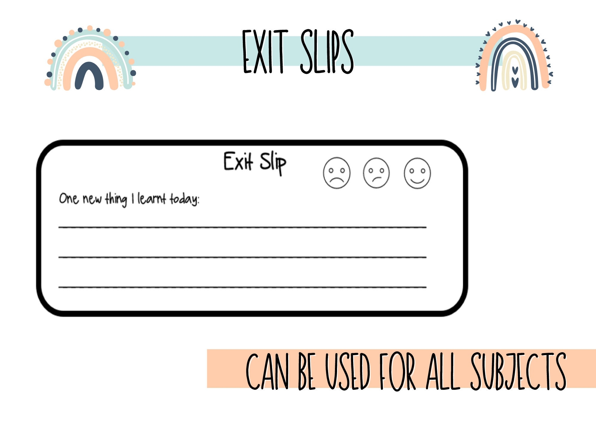 Exit Slip Early Finishers Activity Assessment Exit Ticket