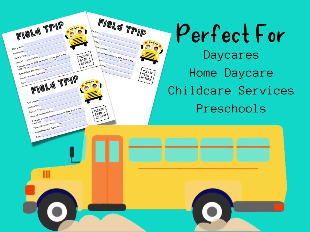 Simple Bus Permission Slip Template