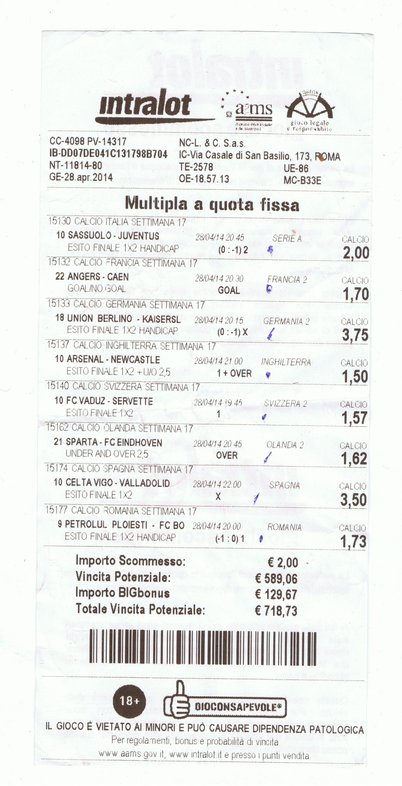 Betting Slip Template Football