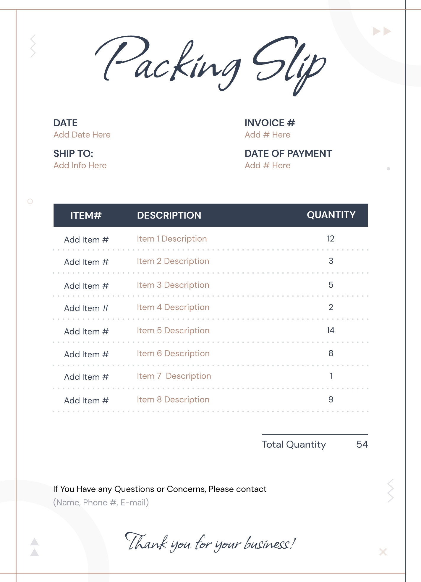 Fillable Packing Slip Free Google Docs Template Gdoc io