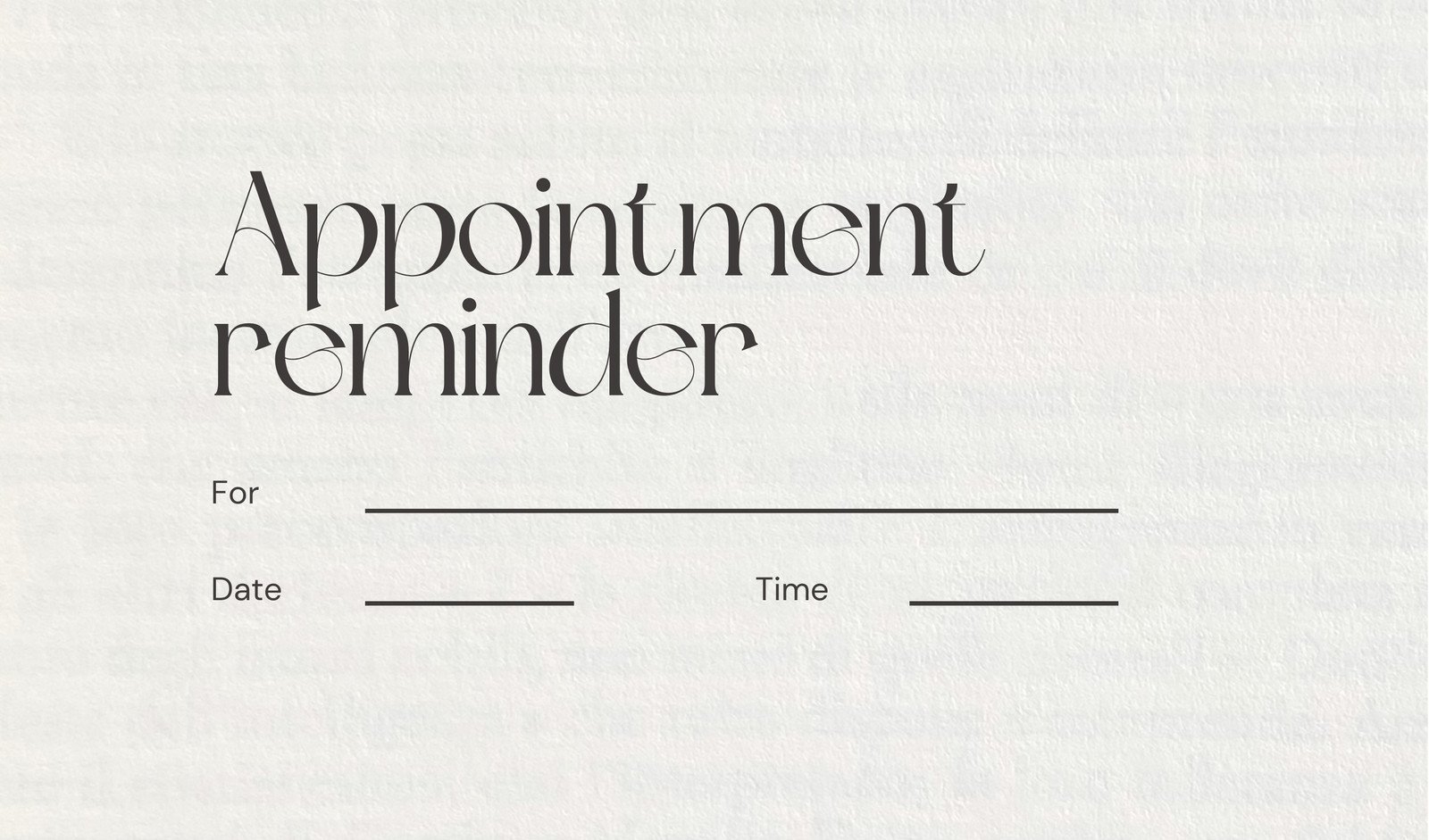 Free And Customizable Appointment Templates