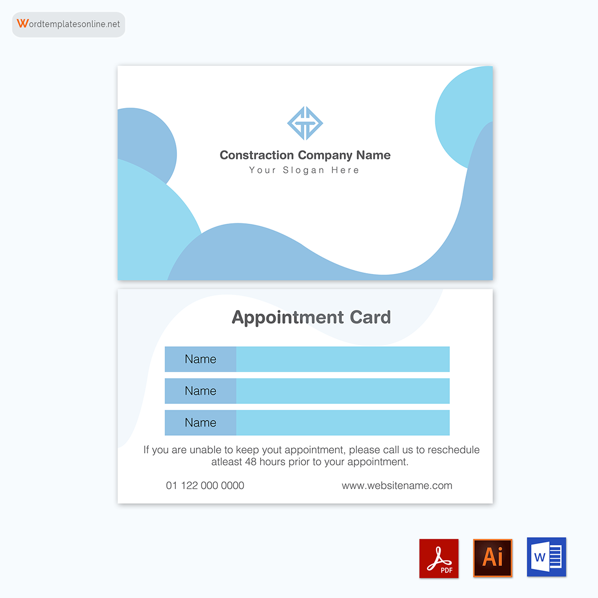 Free Appointment Card Templates Word PSD AI 