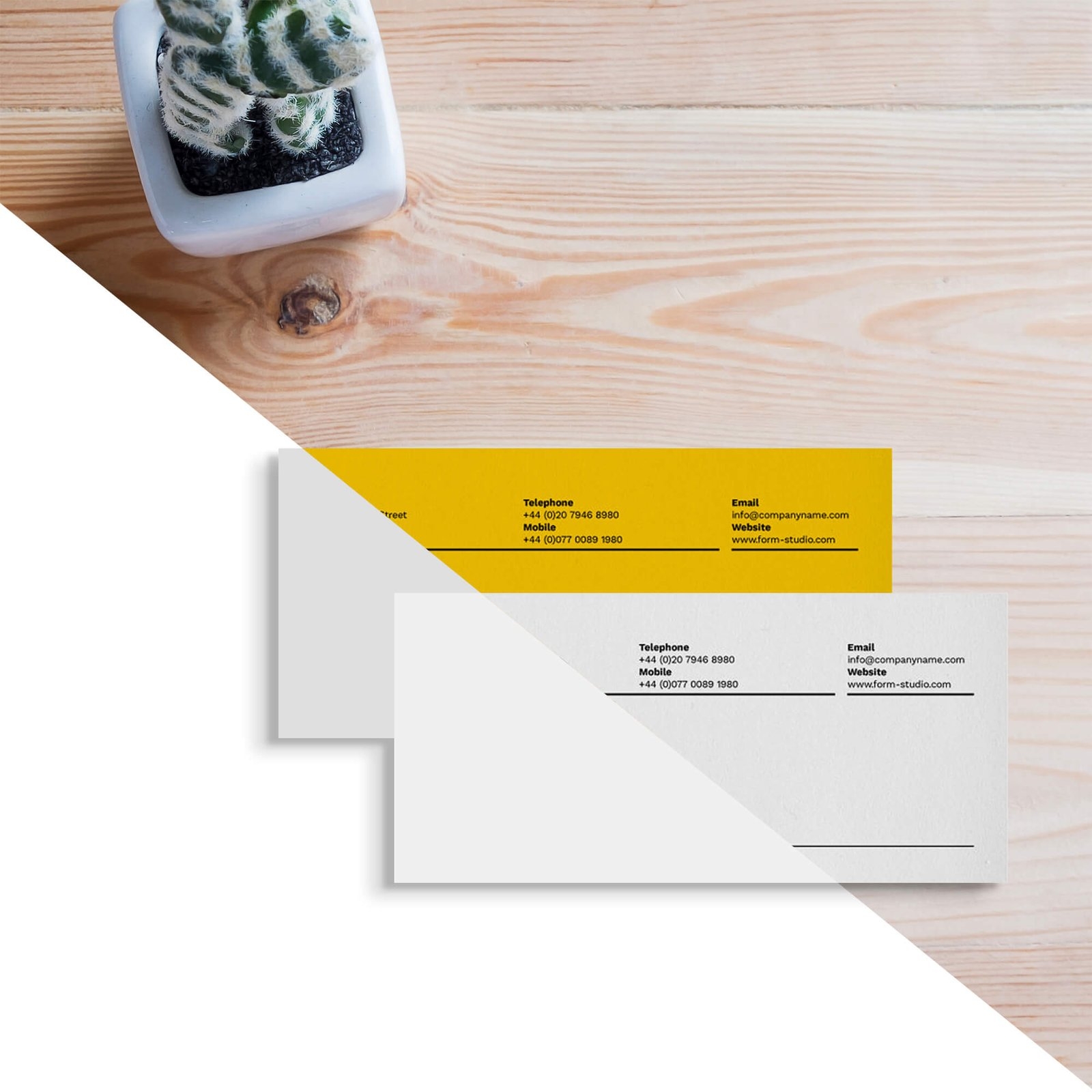 Free Compliment Slip Mockup PSD Template Mockup Den