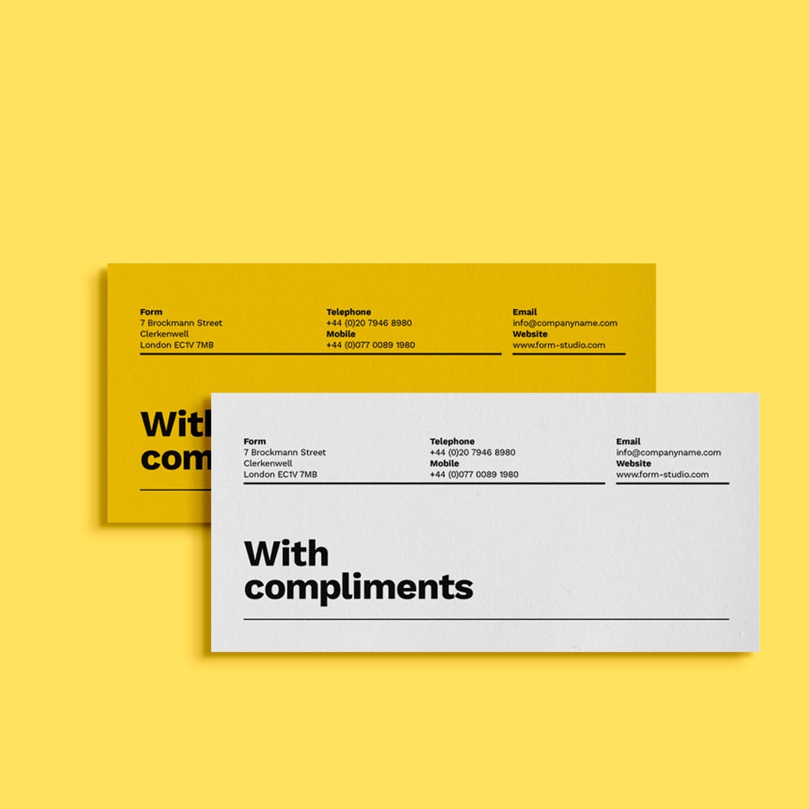 Free Compliment Slip Mockup PSD Template Mockup Den
