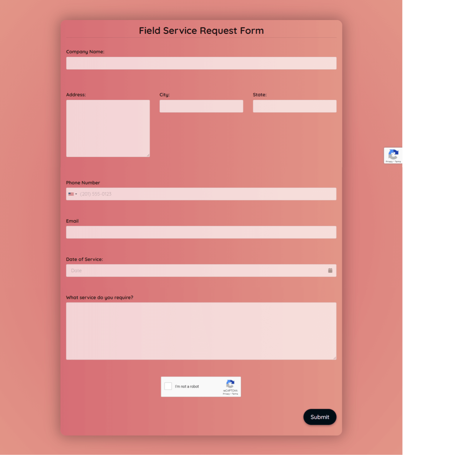 Free Concierge Service Request Form Template Formplus