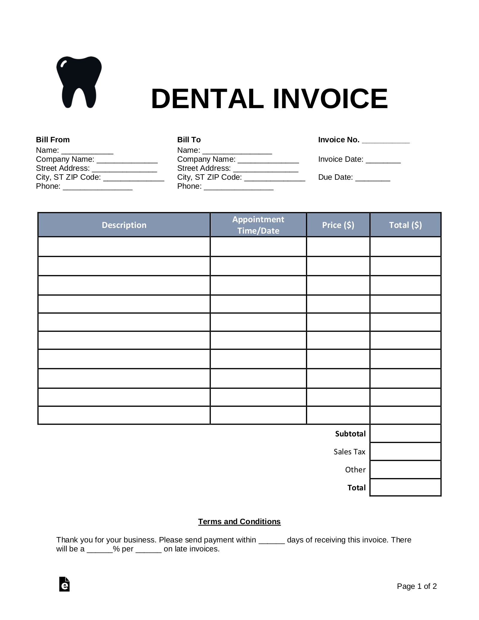 Printable Dental Routing Slip Template