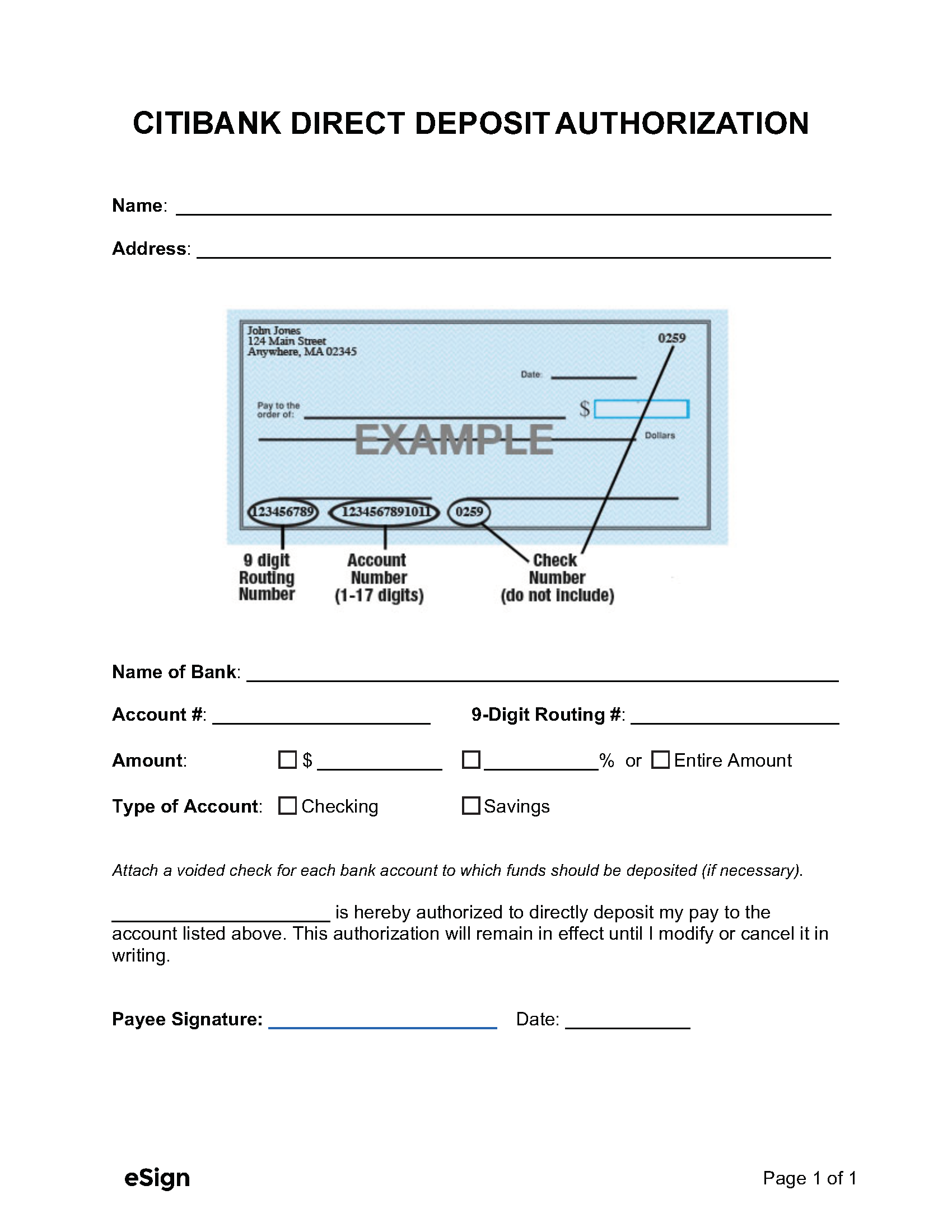 Free Direct Deposit Authorization Form 40 PDF Word