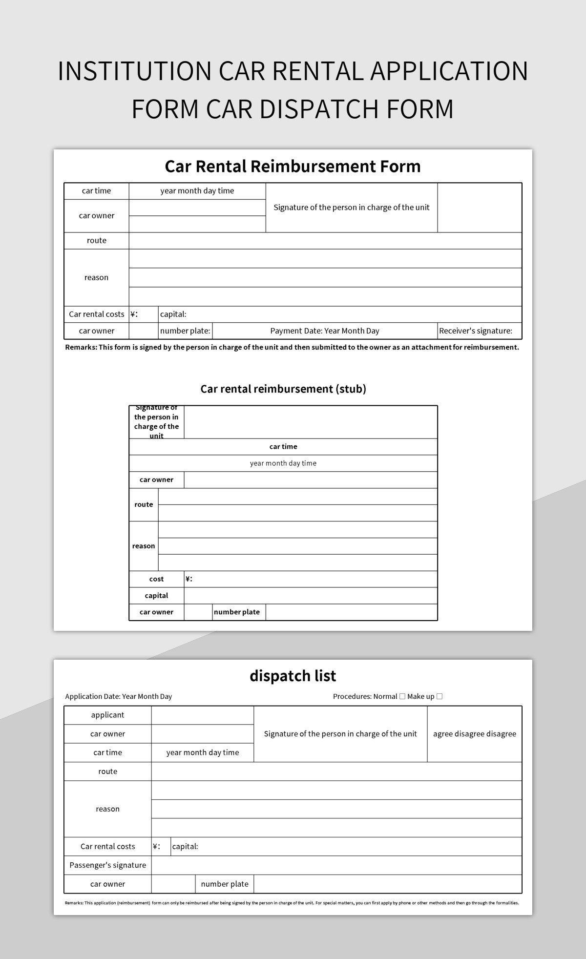 Dispatch Slip Template