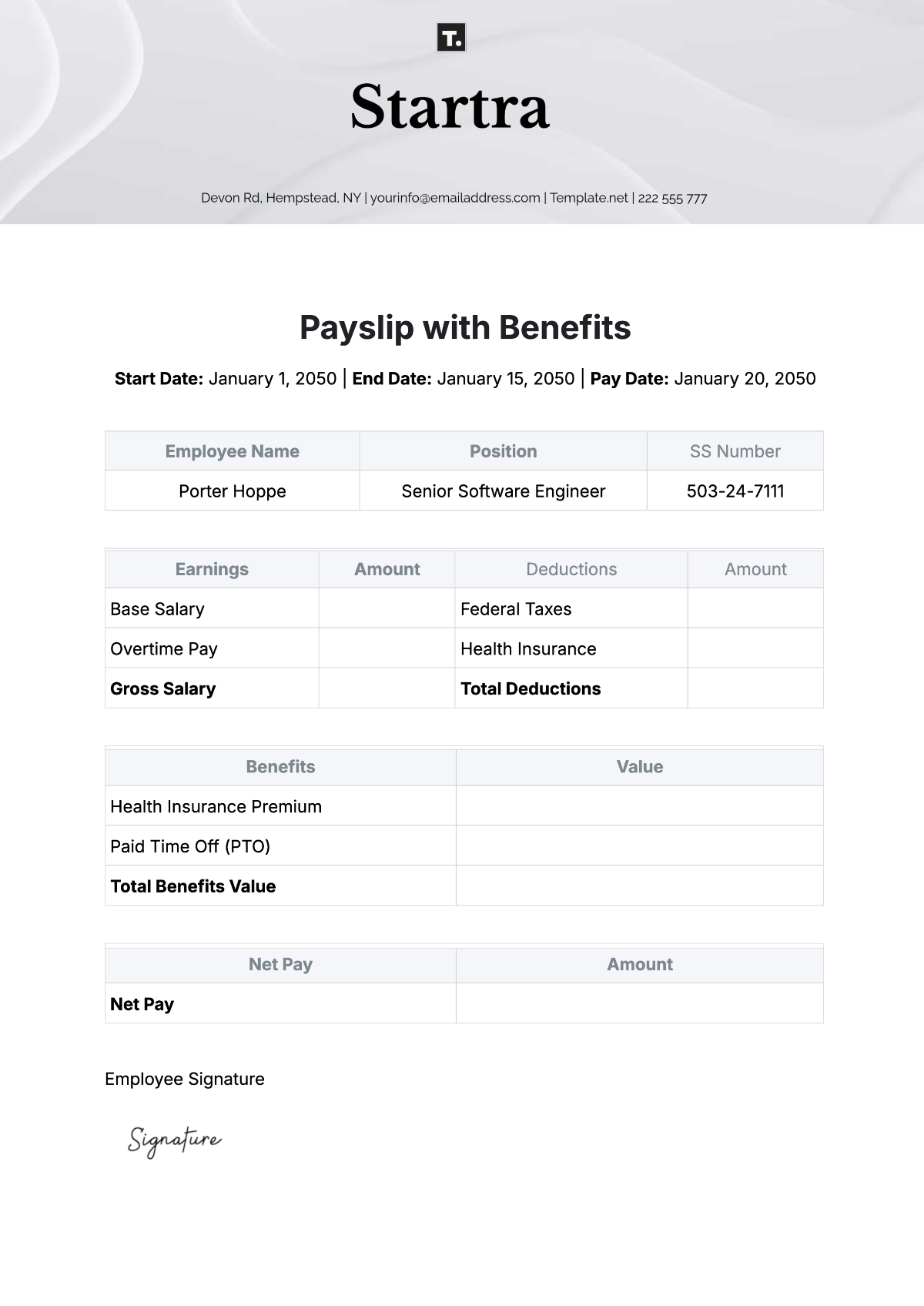 Salary Slip Template For Domestic Worker