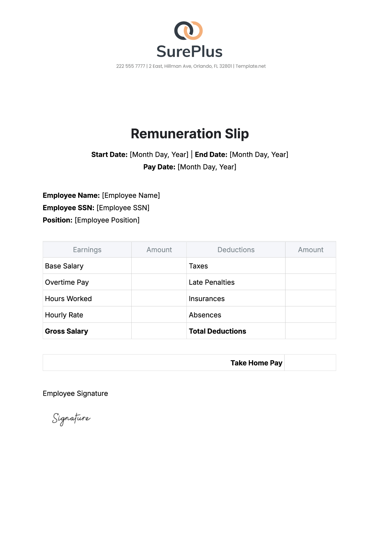 Free Domestic Worker Payslip Template To Edit Online