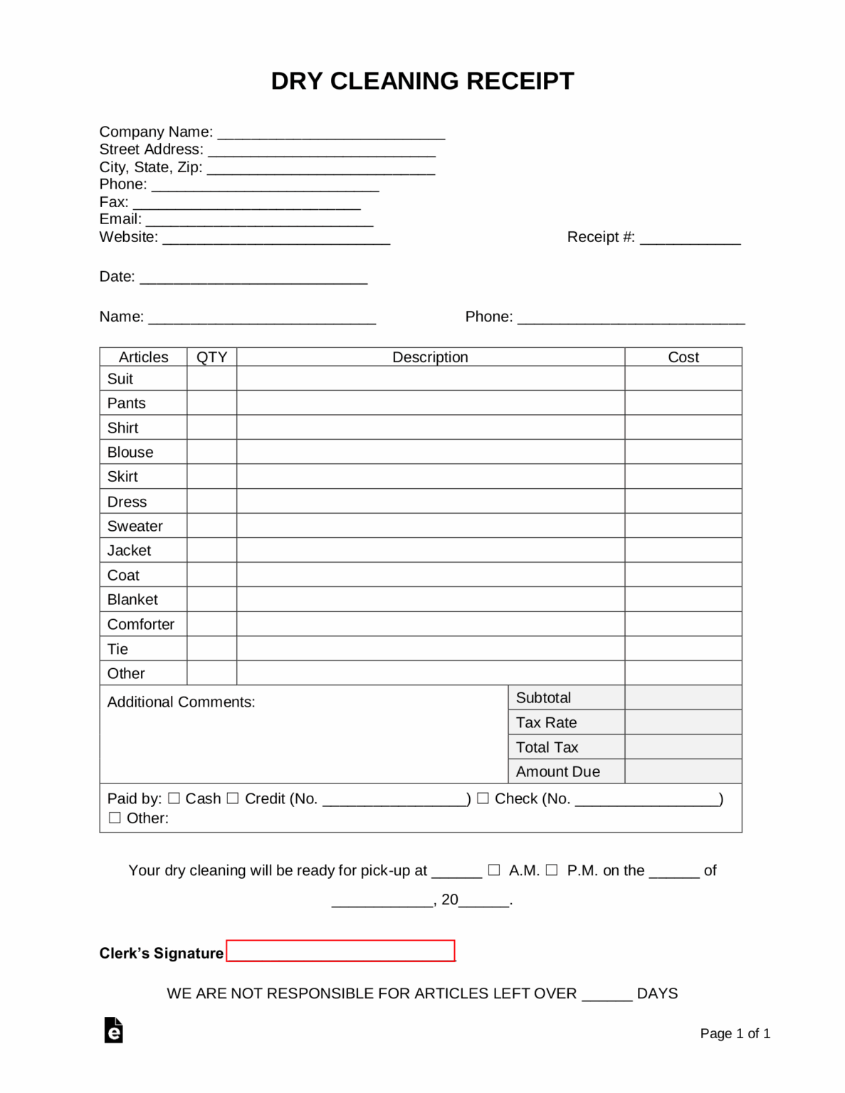 Weight Slip Template - Printable Slip Templates