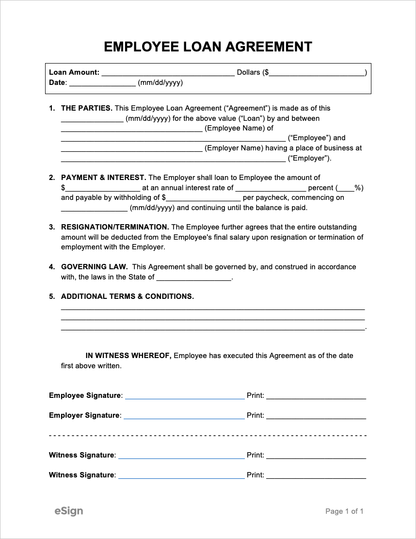 Loan Slip Template