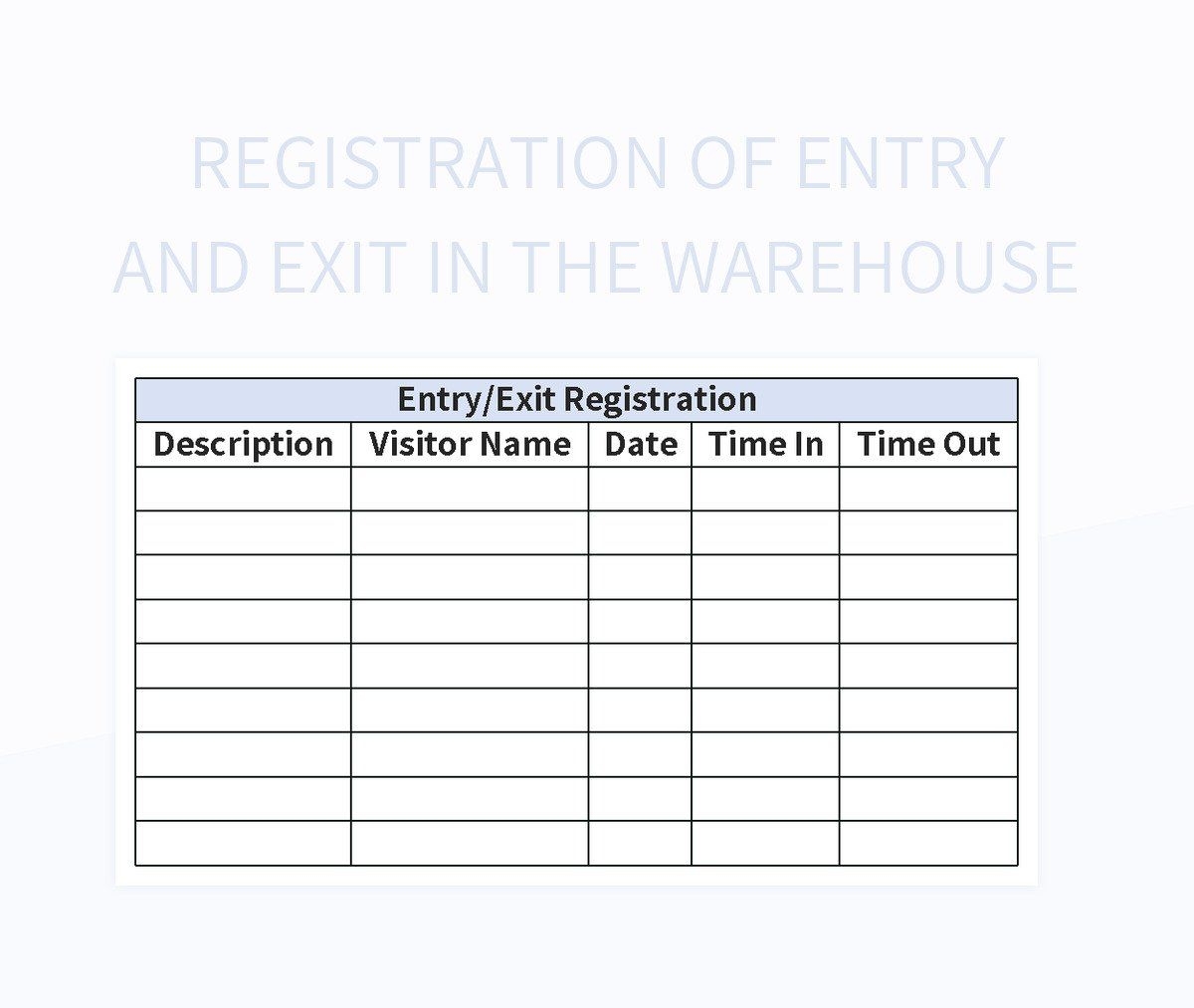Entry Slip Template