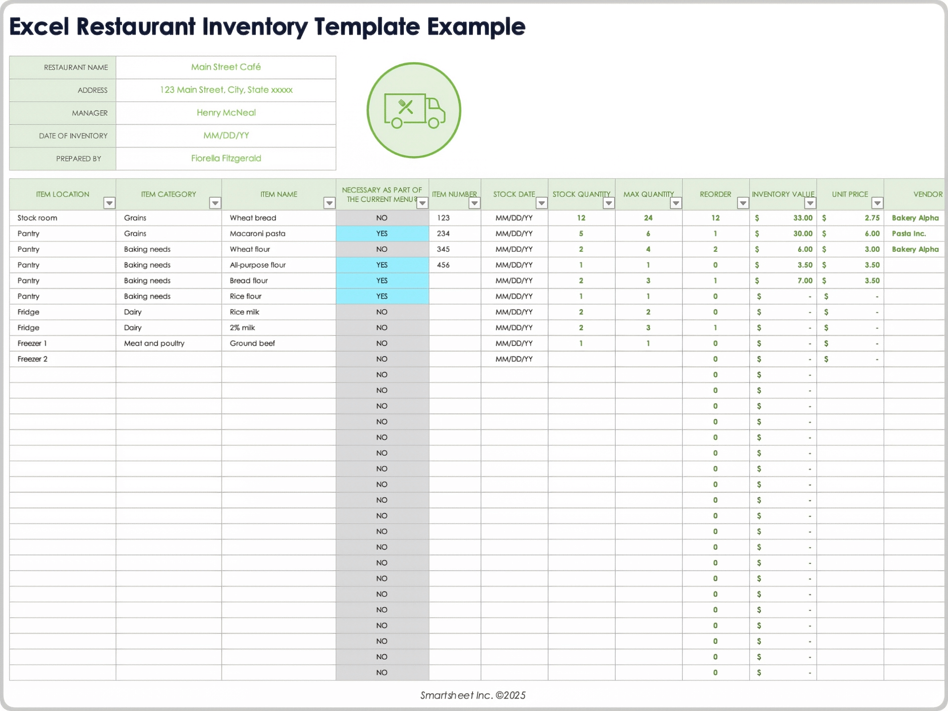Free Excel Inventory Templates