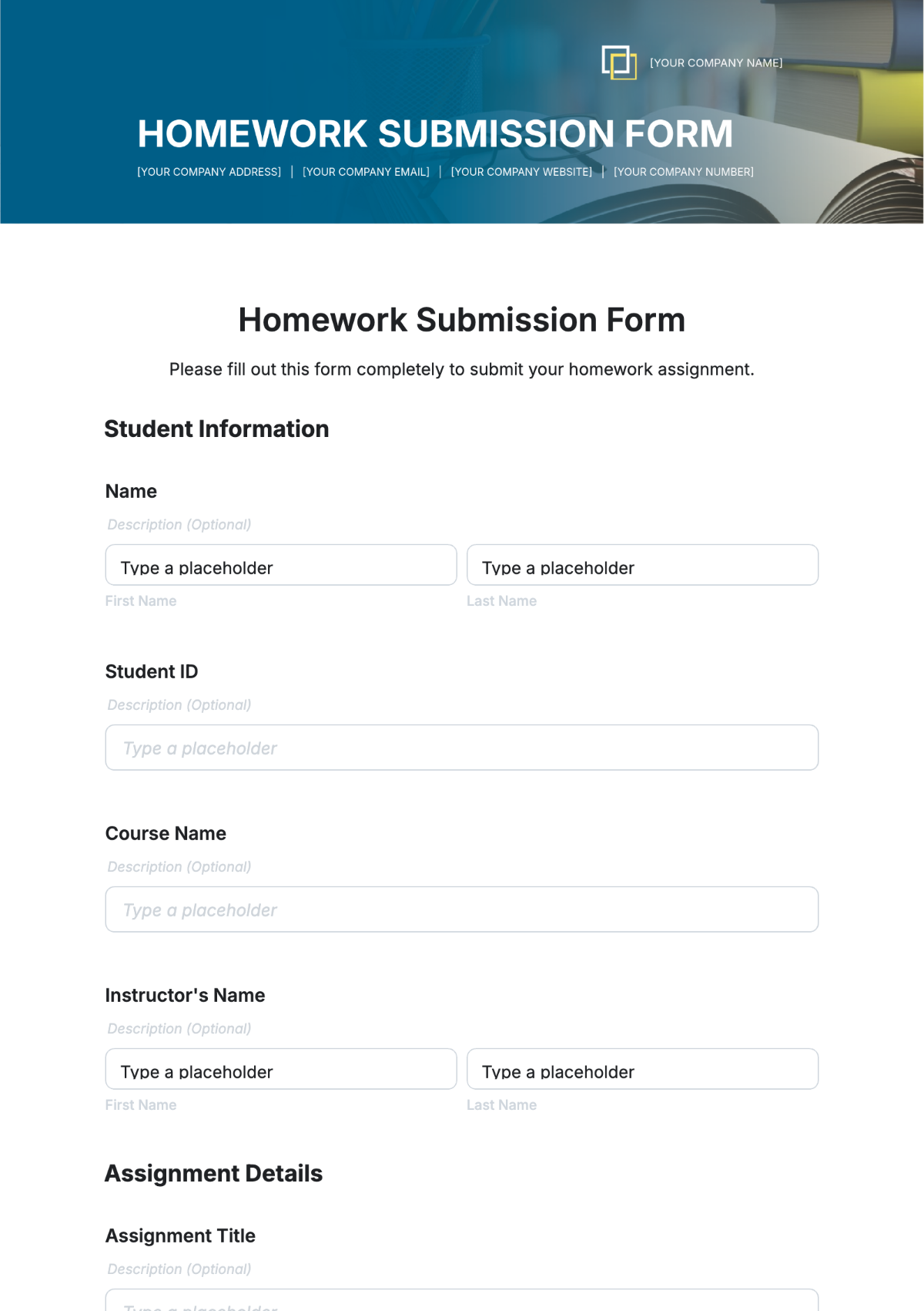Homework Slip Template