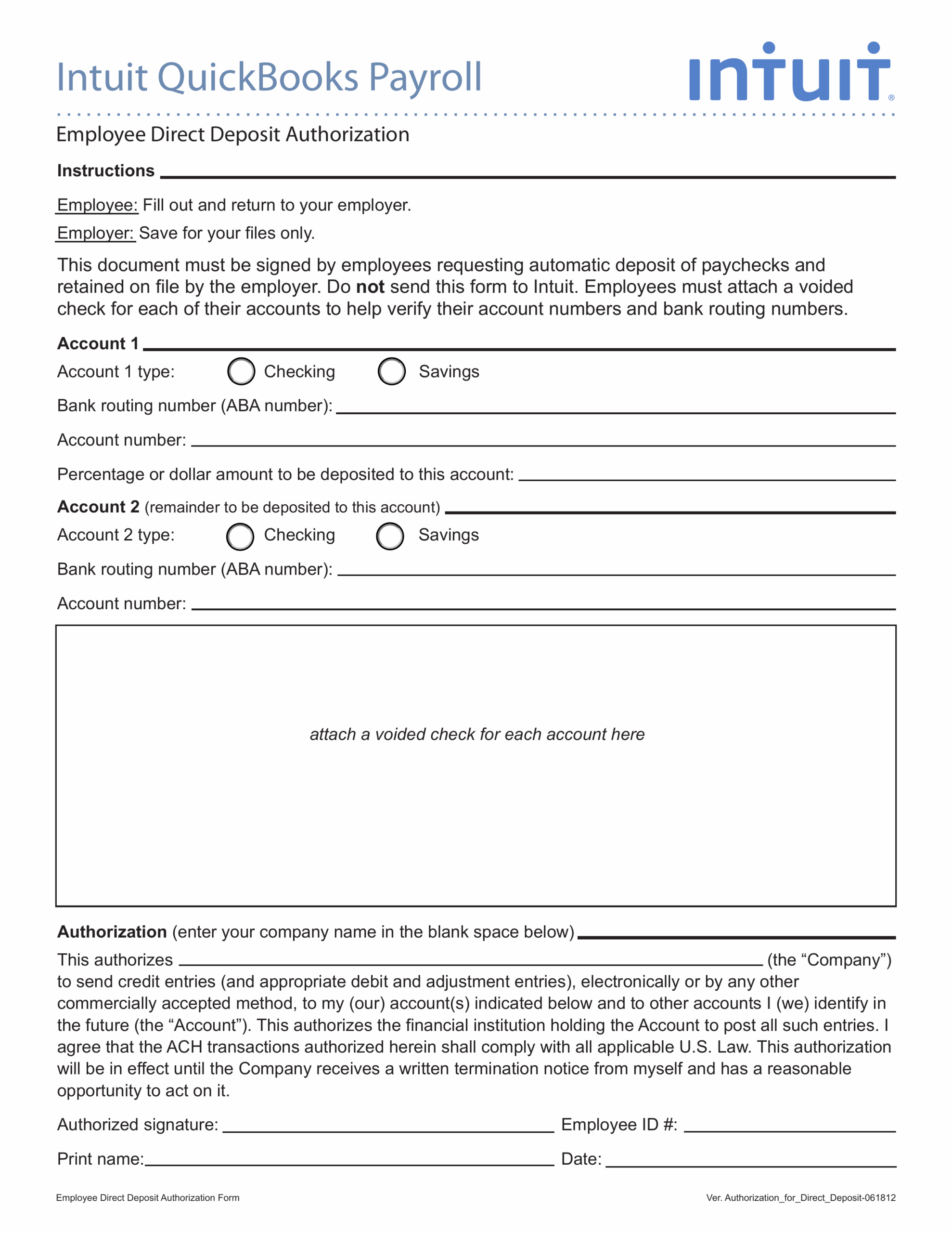 Quickbooks Online Deposit Slip Template