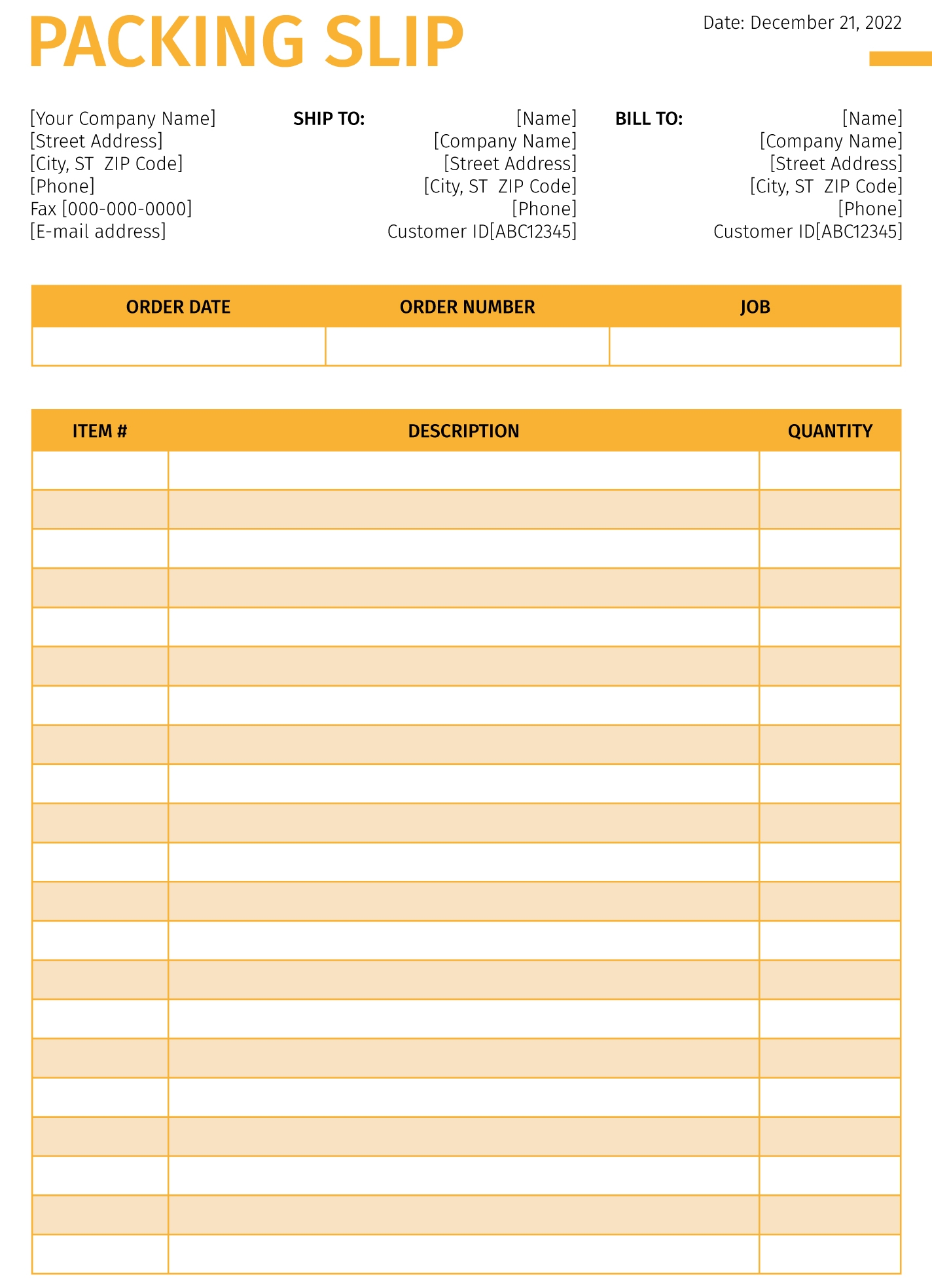 Free Packing Slip Google Docs Templates Gdoc io