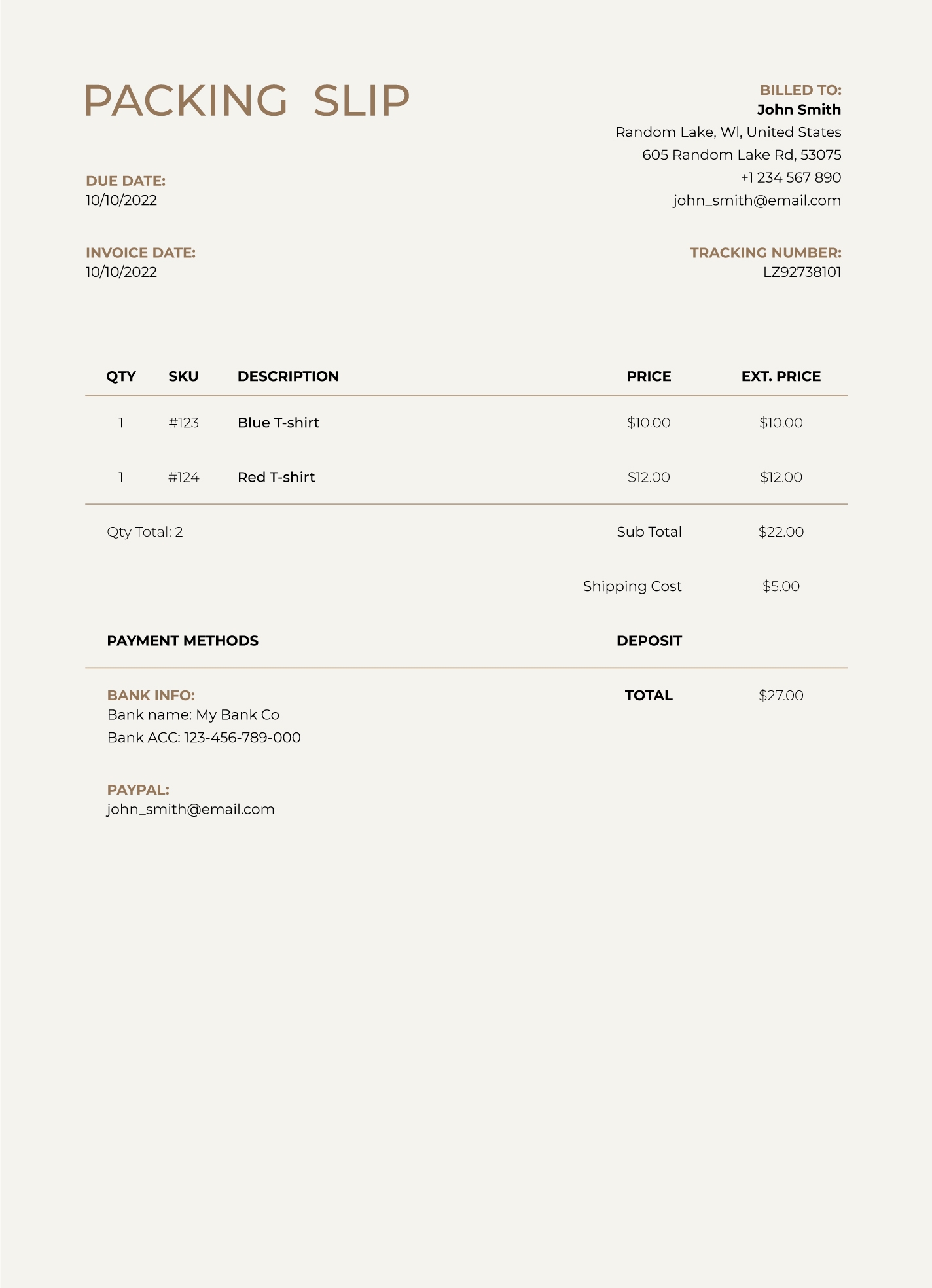 Free Packing Slip Google Docs Templates Gdoc io
