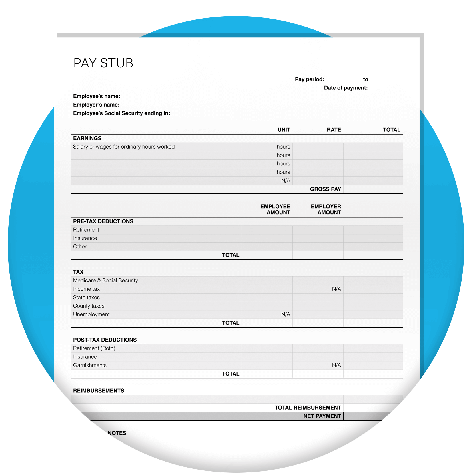 Simple Pay Slip Template