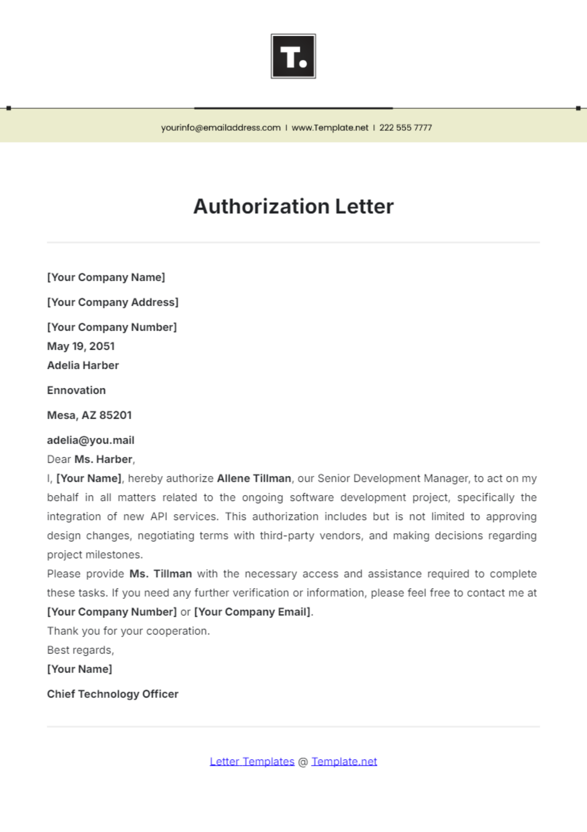 Technology Permission Slip Template