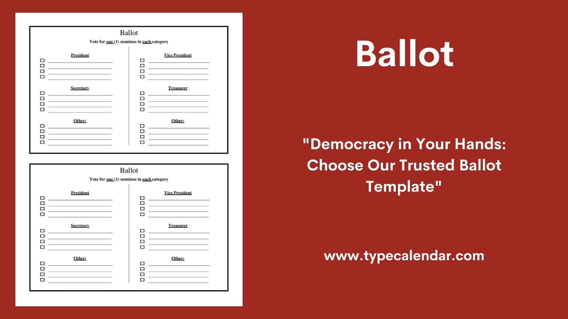 Voting Slip Template