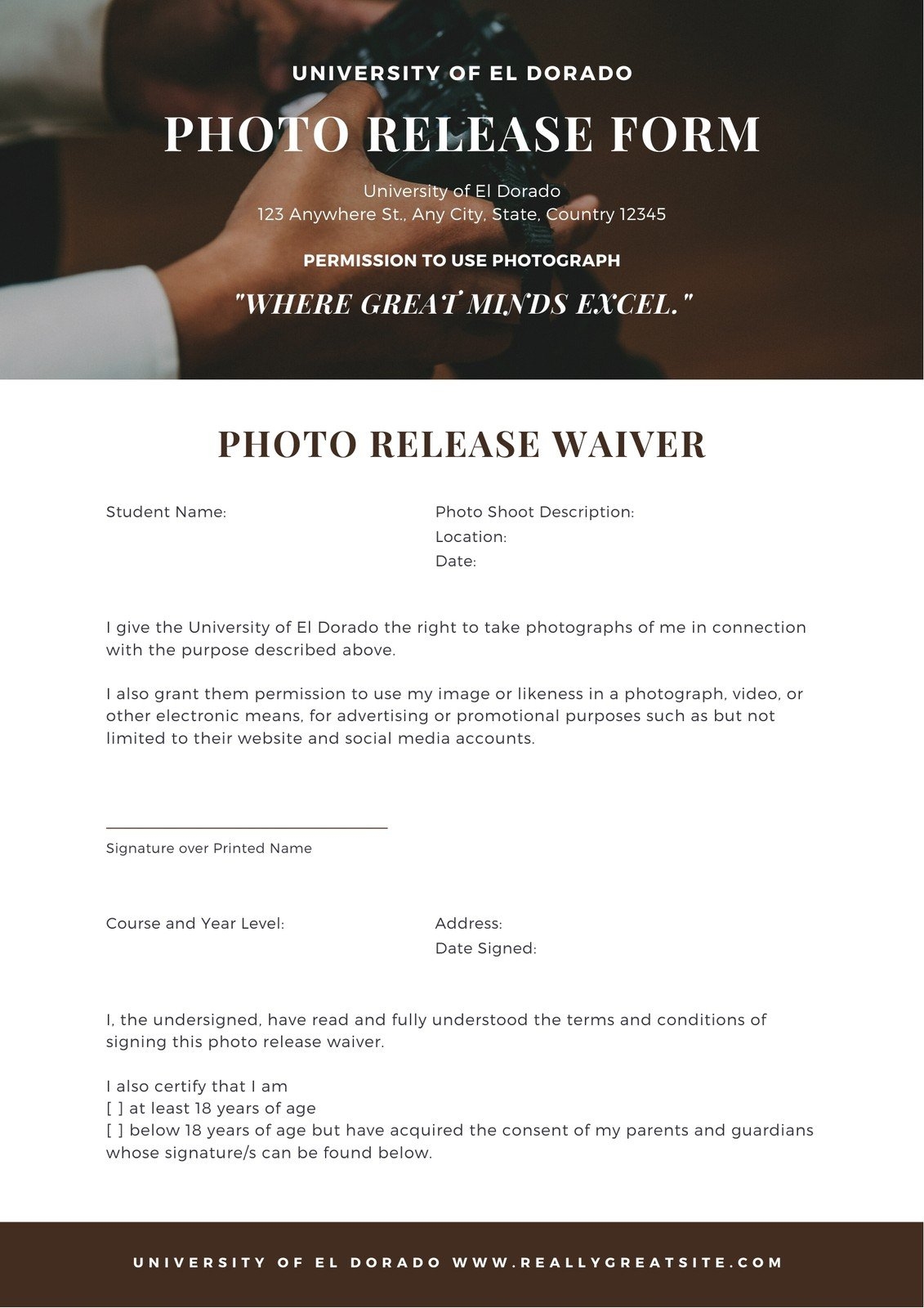 Permission Slip Template Canva
