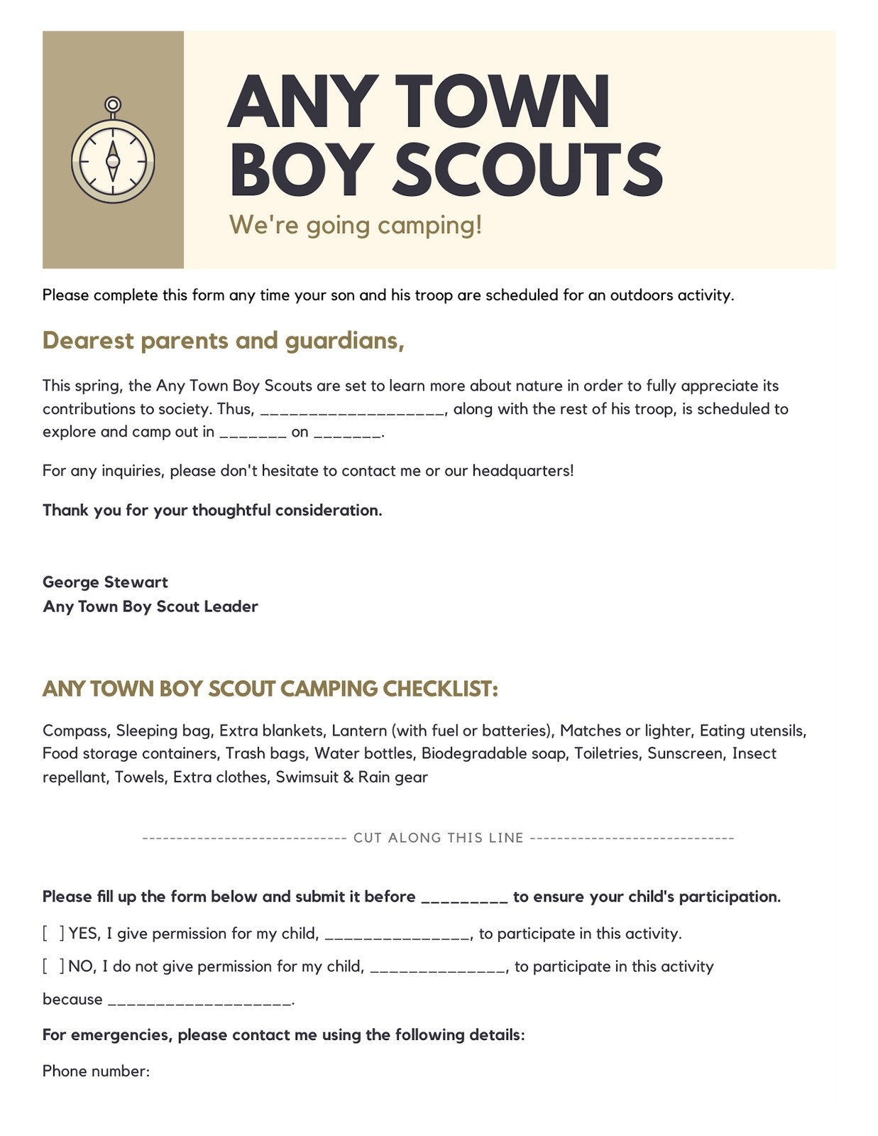 Free Printable Customizable Permission Slip Letter Templates Canva