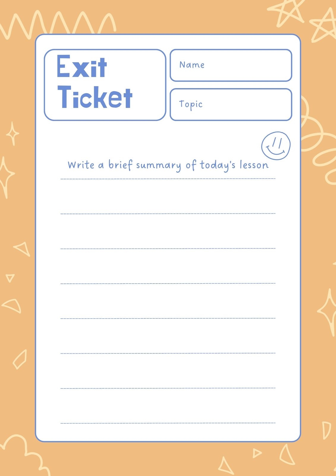 Free Printable Exit Ticket Templates You Can Customize Canva