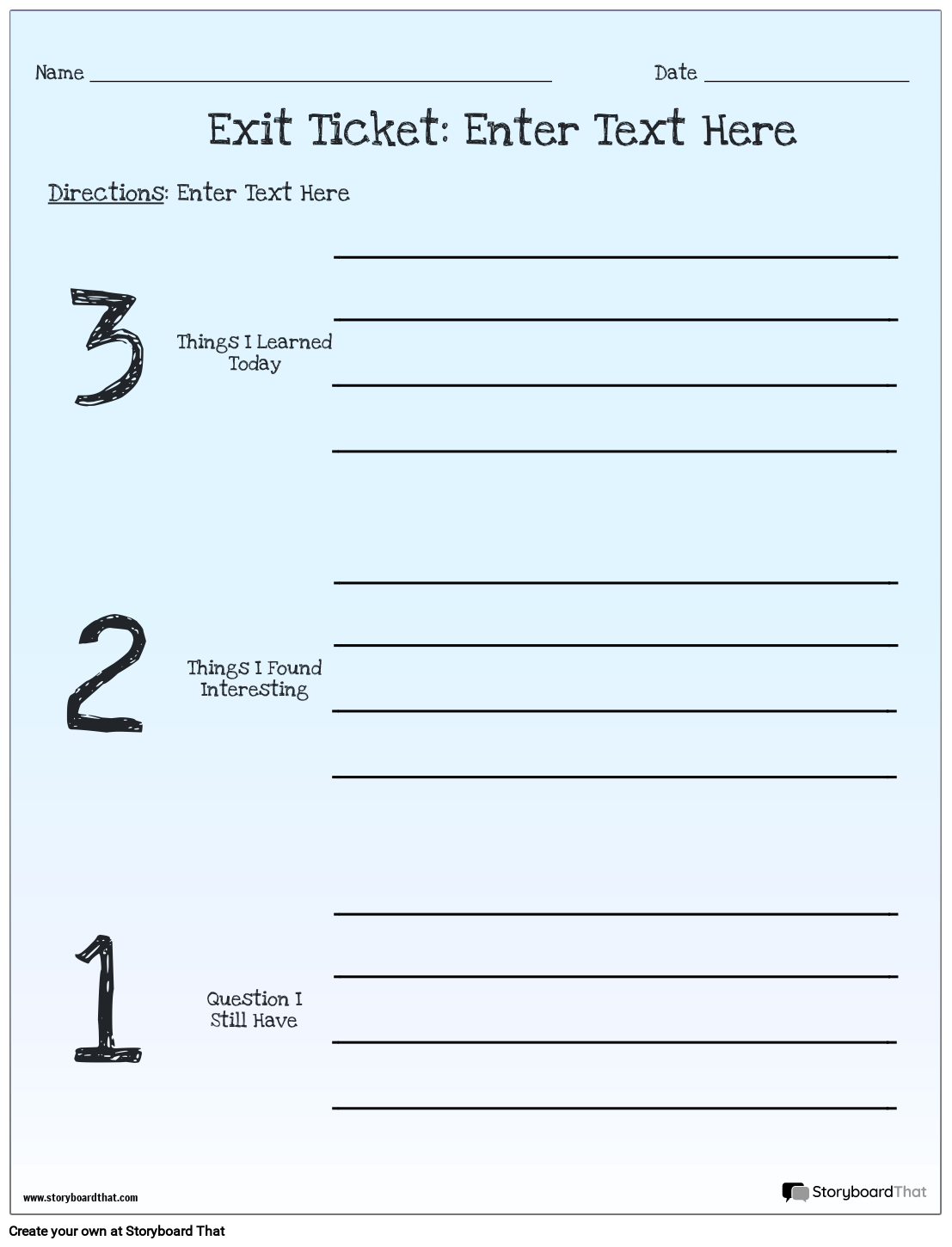 Free Printable Exit Tickets Customize Easily In 2025