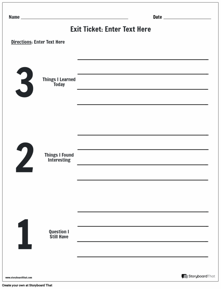 Free Printable Exit Tickets Customize Easily In 2025