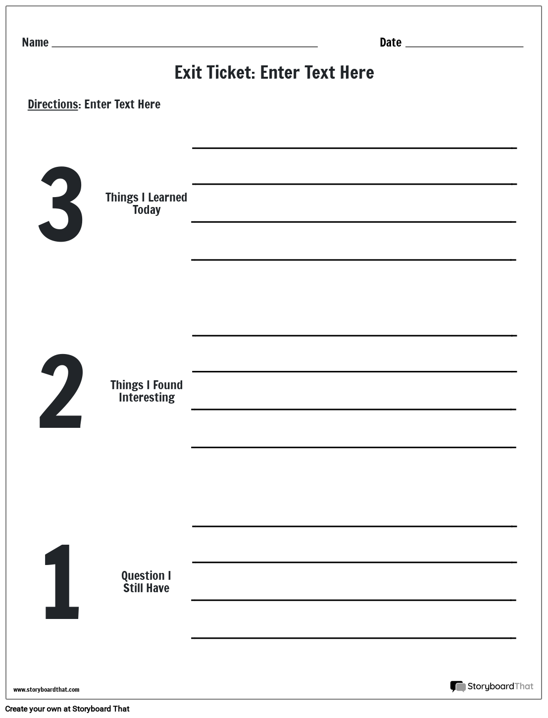 Free Printable Exit Tickets Customize Easily In 2025