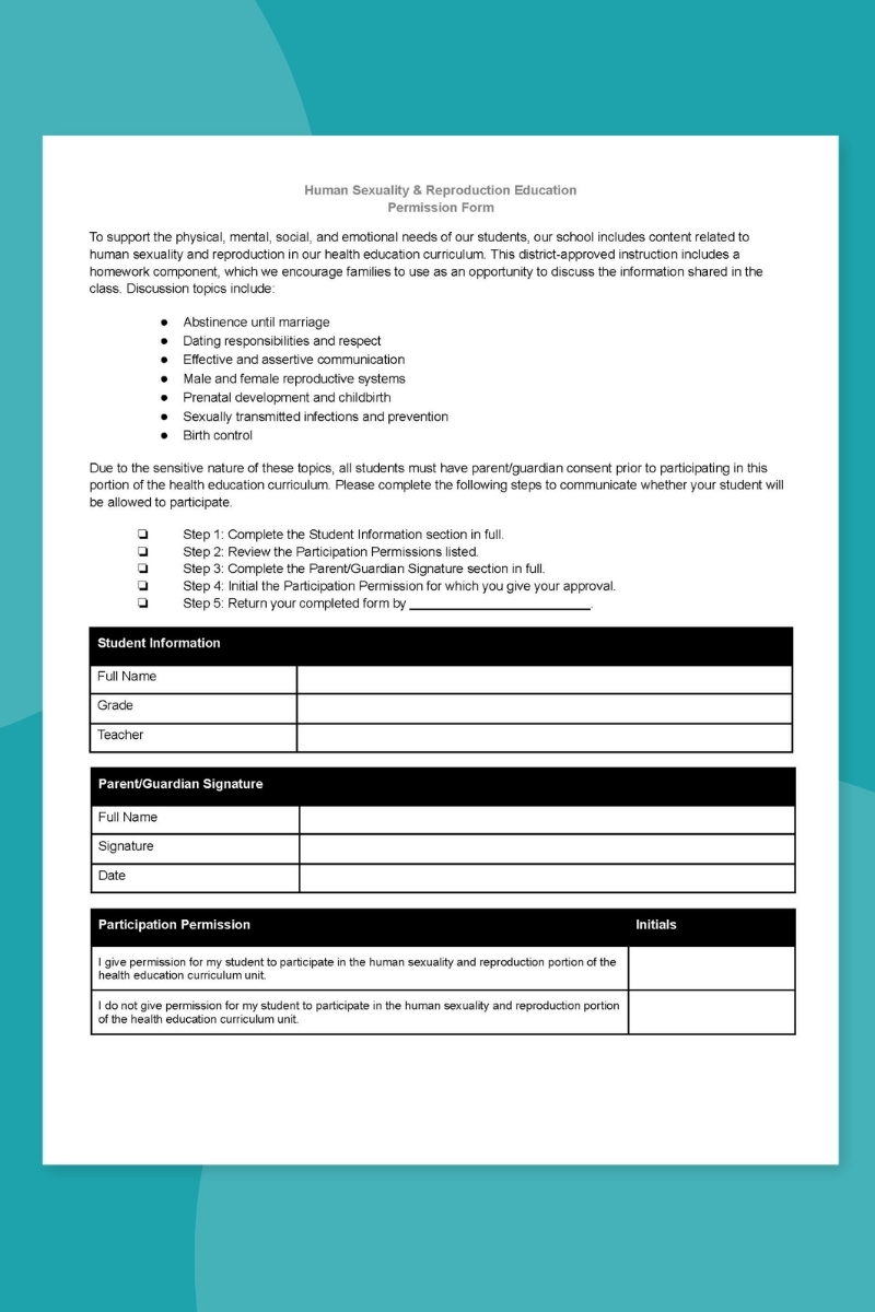 Free Printable Field Trip Permission Slip Templates Editable 