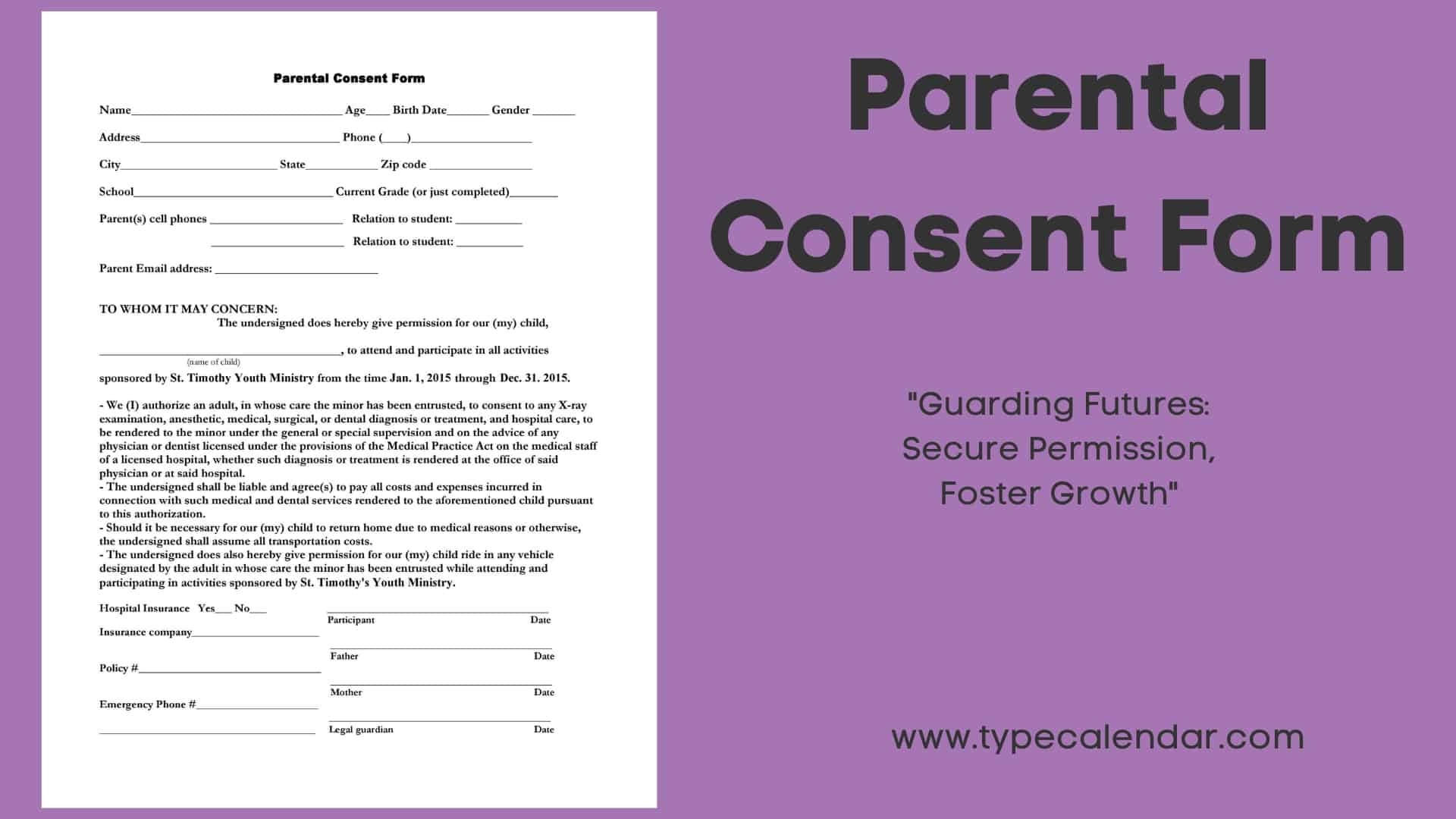 Carnival Permission Slip Template