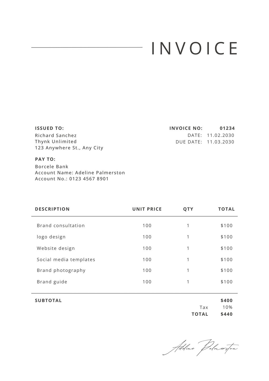 Invoice With Remittance Slip Template