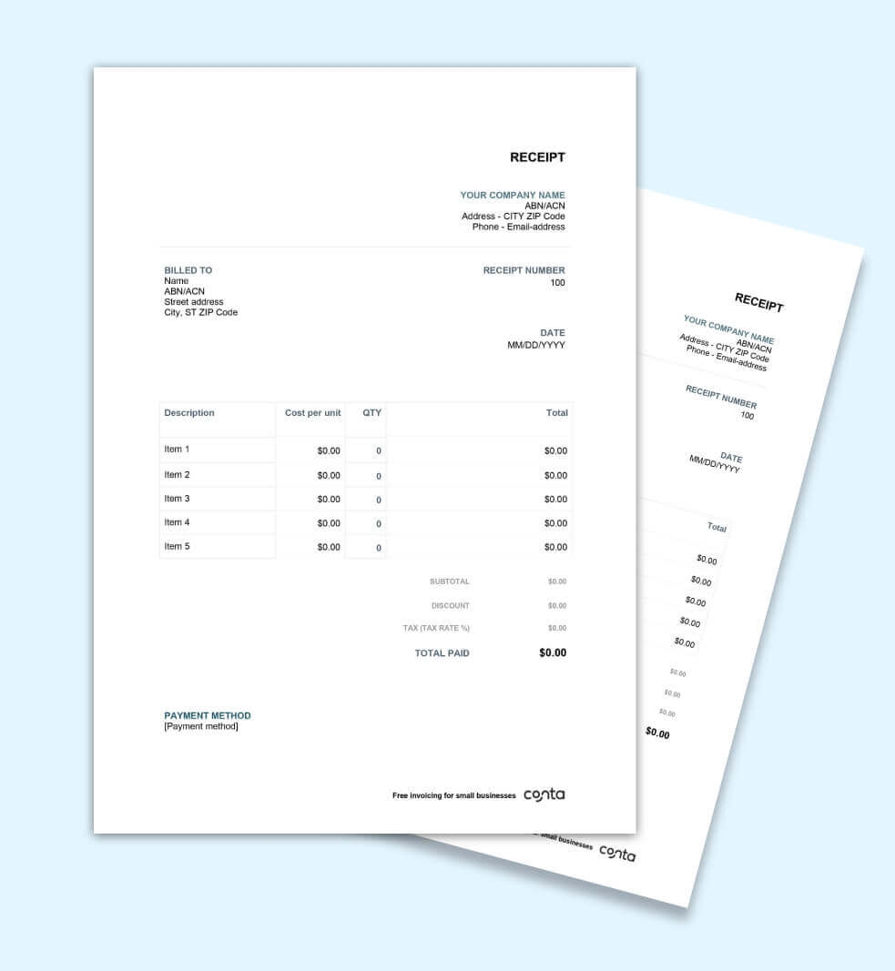 Invoice Payment Slip Template