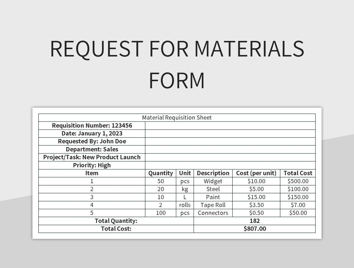 Free Requisition Slip Templates For Google Sheets And Microsoft Excel Slidesdocs