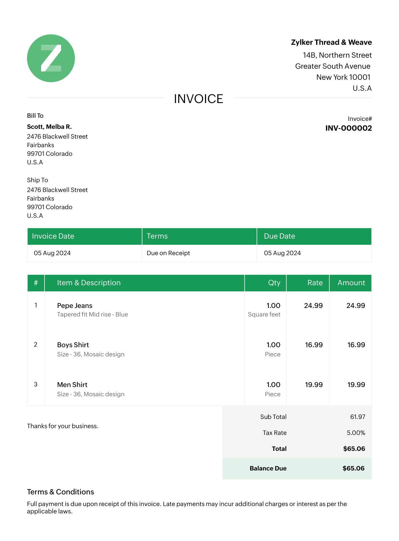 Sales Slip Template
