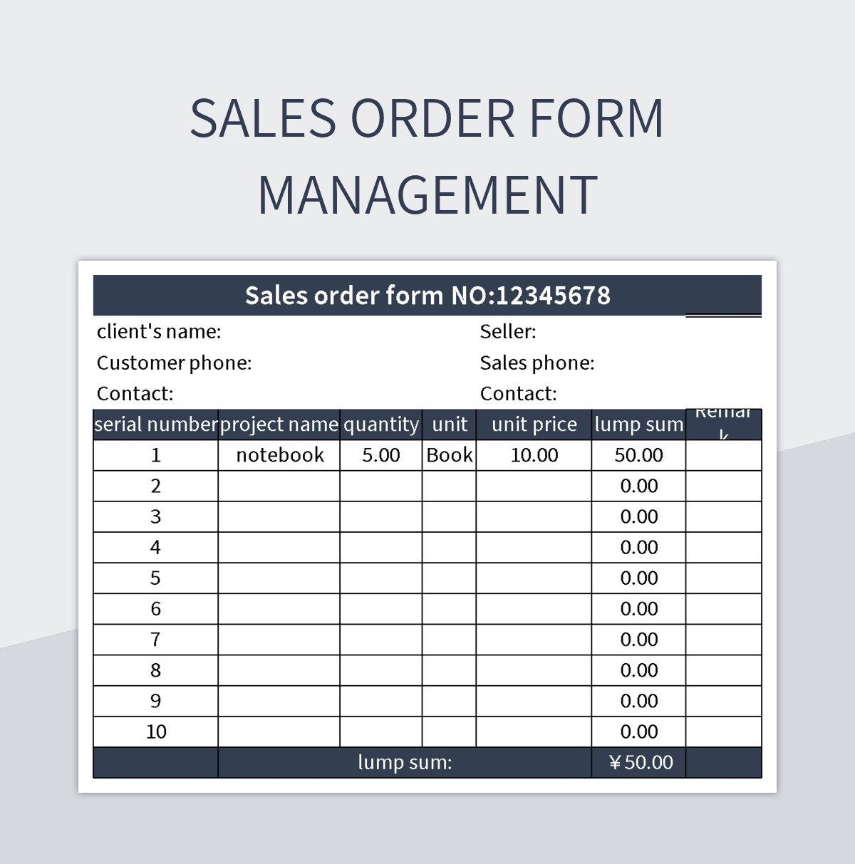 Sales Order Slip Templates Photoshop
