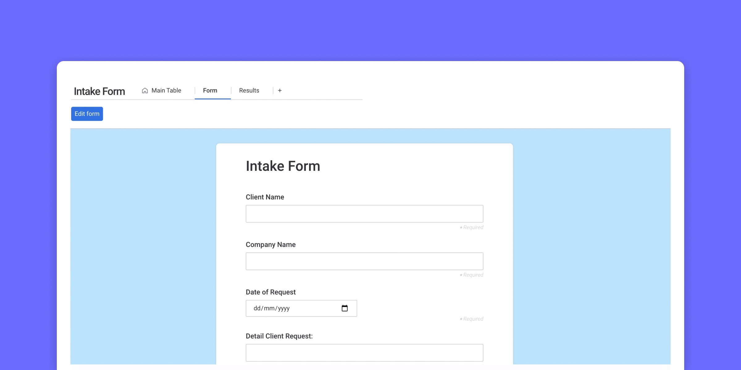 Client Info Slip Template