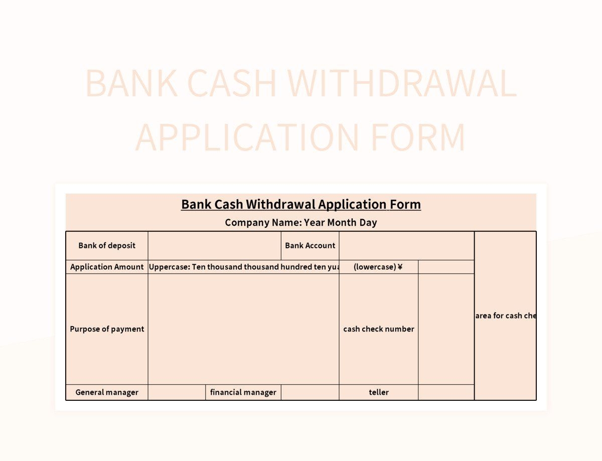 Free Withdrawal Templates For Google Sheets And Microsoft Excel Slidesdocs