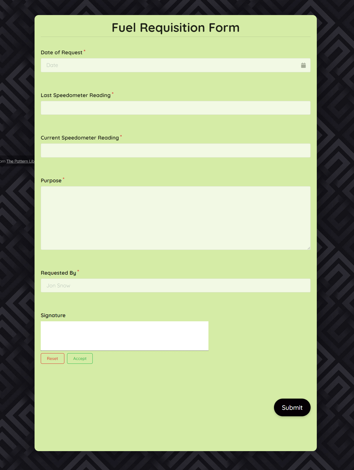 Fuel Requisition Form Template Formplus
