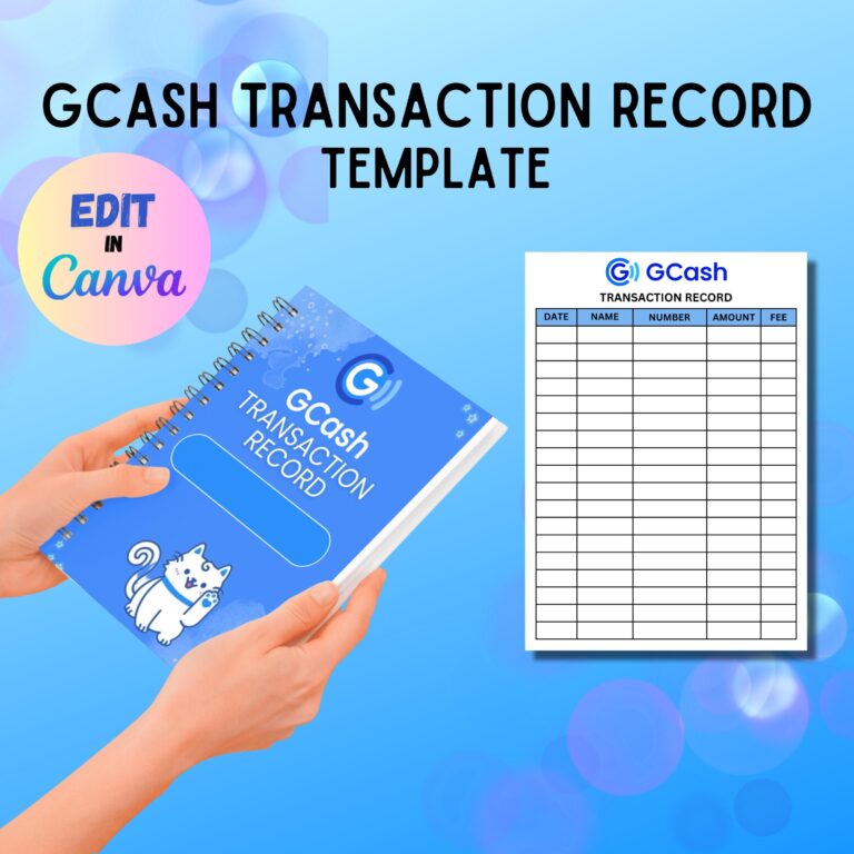 Gcash Template transaction Slip Transaction Record Gcash 