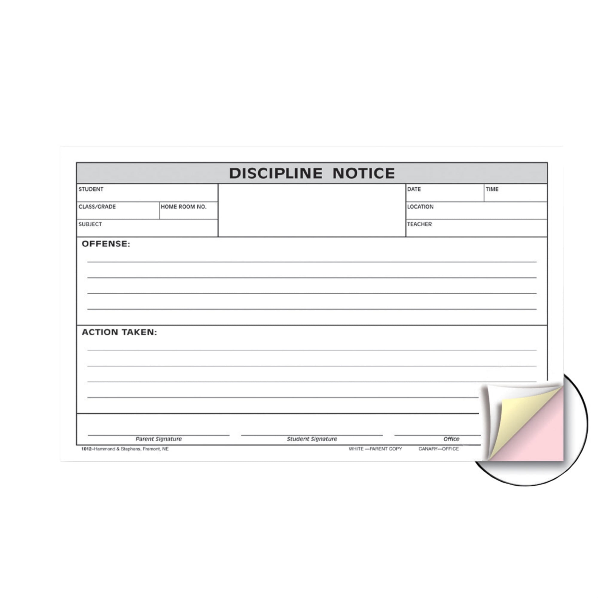 Detention Slip Template Pdf