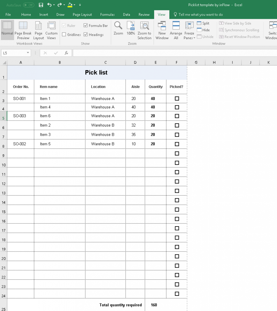 How To Create A Picklist In Excel InFlow Inventory