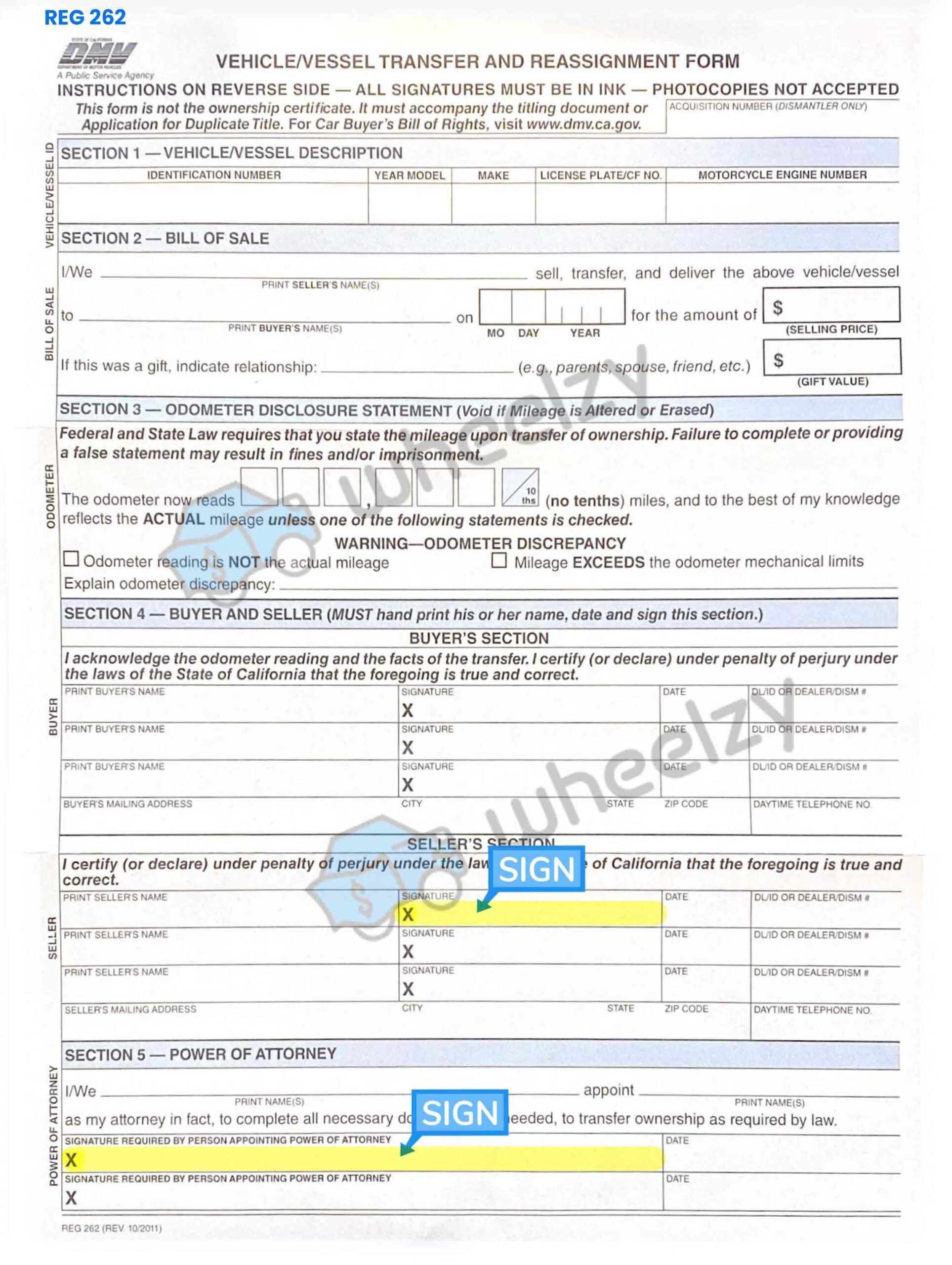 How To Sign Your Car Title In California Including DMV Title 