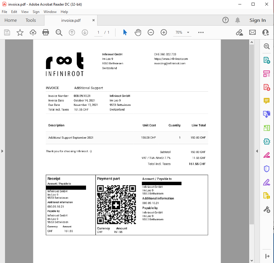 Implementing Swiss Payments Code SPC And QR Code Invoicing With 