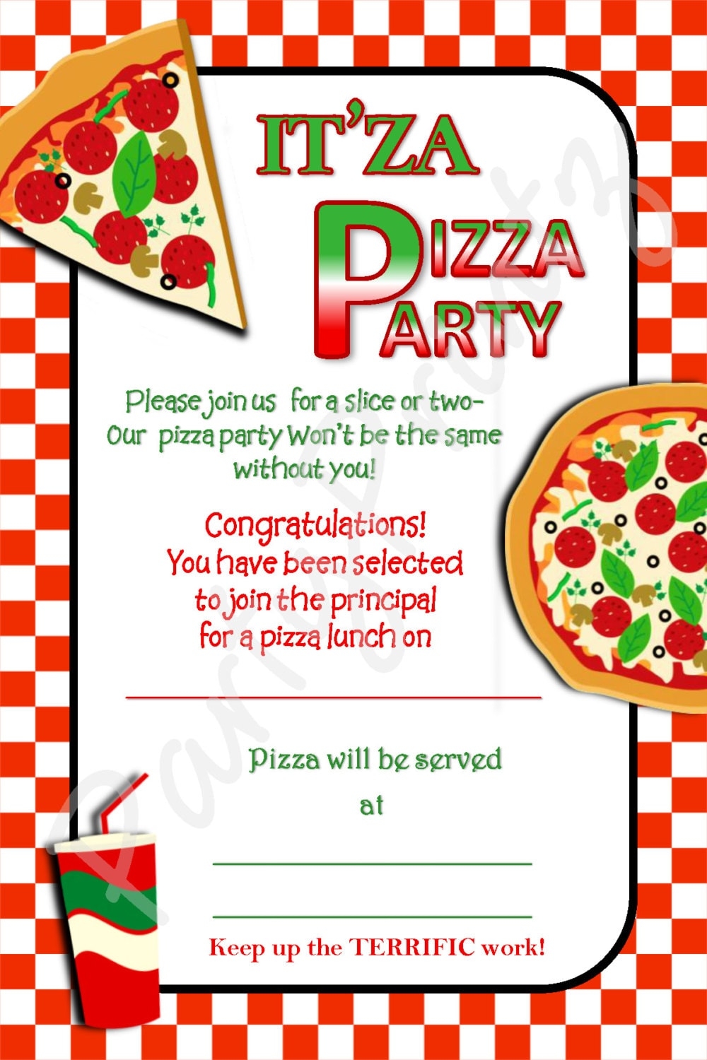 INSTANT DOWNLOAD Printable Pizza Party Food Cards Place Cards Favor Tags