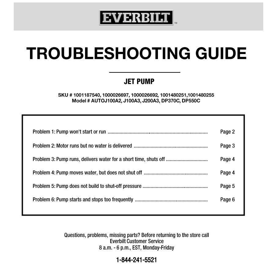 Jet Pump Expanded Troubleshooting Guide GP Enterprises Co Ltd 