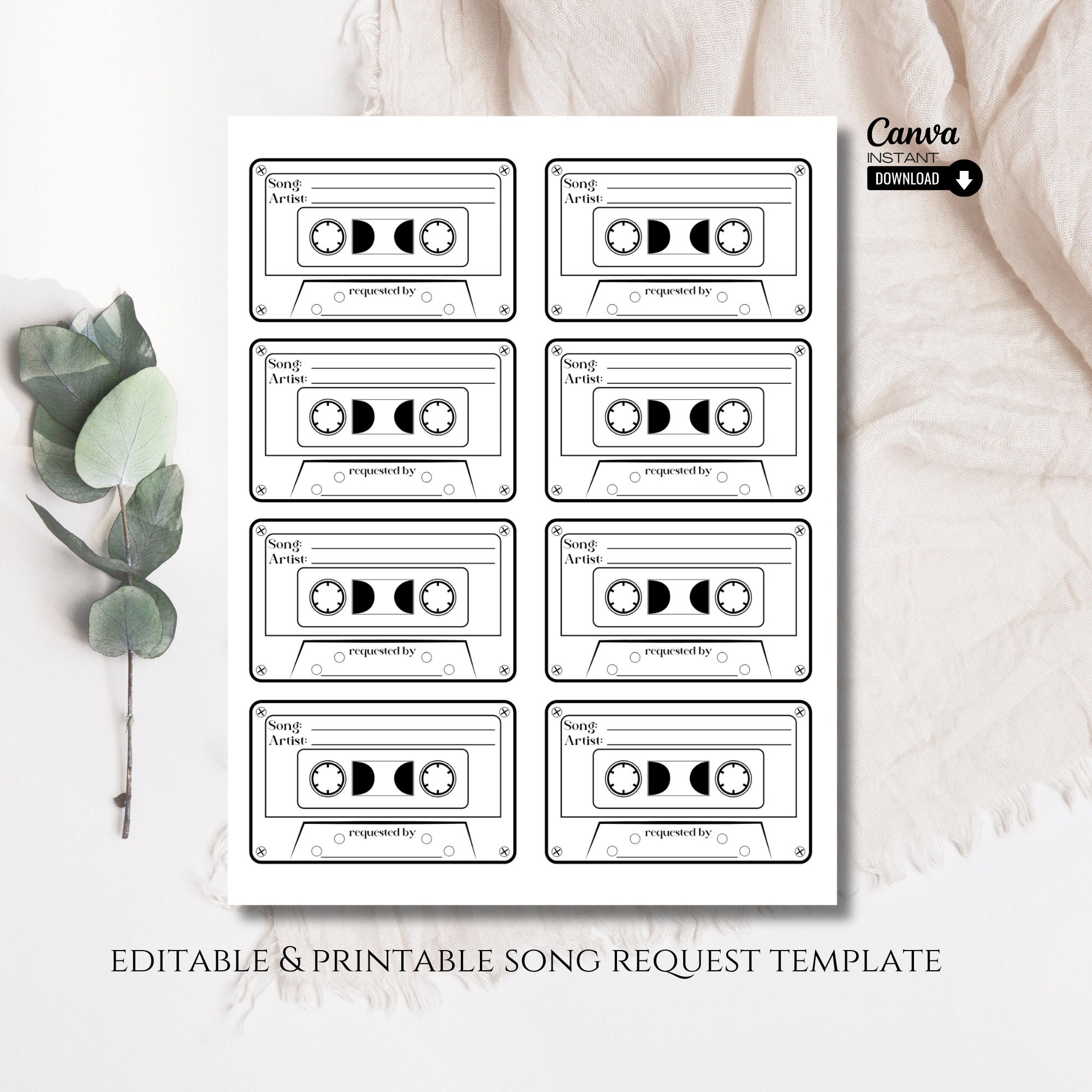 Karaoke Request Slip Etsy