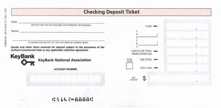 KeyBank Deposit Slip Free Printable Template CheckDeposit io